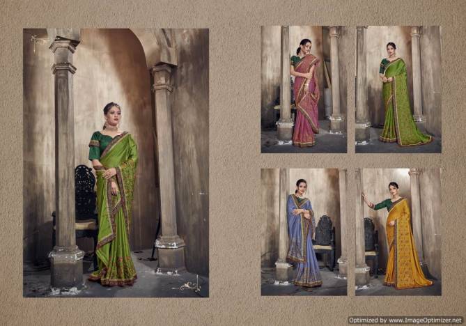 Ynf Copper Rangoli Heavy Wedding Wear Crepe Silk Designer Saree Collection
